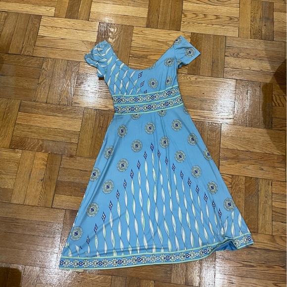 Vintage Emilio Pucci Baby Blue Print Dress - Picture 2 of 11